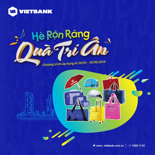 Vietbank: Hàng ngàn quà tặng mùa hè 