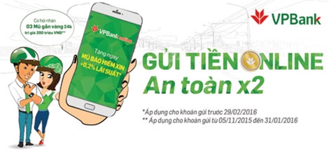 VPBank: Gửi tiền Online- An toàn nhân 2